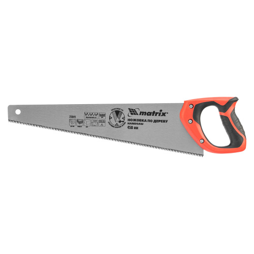 Ножовка по дереву, 450 мм, 7-8 TPI, зуб-3D, каленый зуб, двухкомпонентная рукоятка Matrix по ценам производителя в Краснодаре с доставкой по всей России