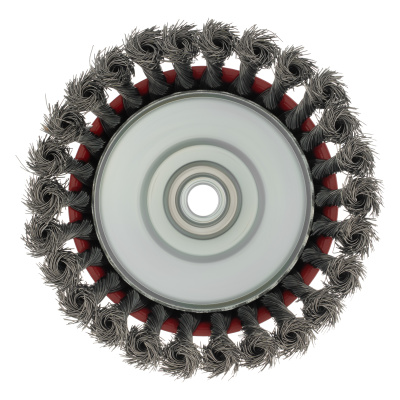 Щетка для УШМ, 125 мм, М14, "чашка", крученая проволока 0.35 мм Matrix по ценам производителя в Краснодаре с доставкой по всей России