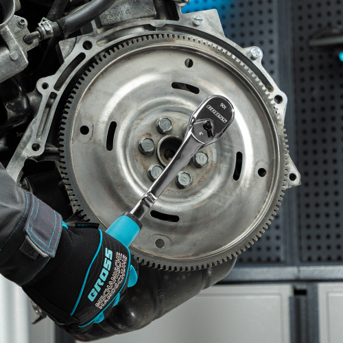 Ключ-трещотка 1/2", CrV, 90 зубьев, усиленный, хром Gross по ценам производителя в Краснодаре с доставкой по всей России