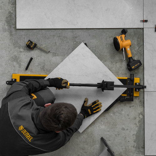 Плиткорез рельсовый 1000х16мм, каретка на подш., стальная станина, усил. рукоятка-пенал Denzel по ценам производителя в Краснодаре с доставкой по всей России