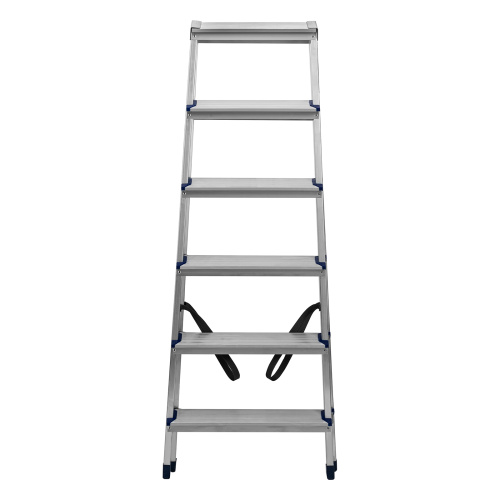 Стремянка двусторонняя 6 ступеней, алюминиевая, Сибртех по ценам производителя в Краснодаре с доставкой по всей России