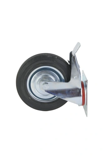 Колесо поворотное резина SCb 80 200 мм с тормозом (F) по ценам производителя в Краснодаре с доставкой по всей России
