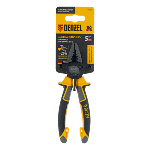 Плоскогубцы комбинированные 165 мм, трехкомпонентные рукоятки Denzel по ценам производителя в Краснодаре с доставкой по всей России