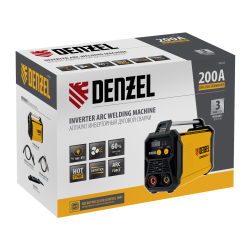 Аппарат инвертор. дуговой сварки DM-200 Standart, 200 А, ПВ 60% Denzel по ценам производителя в Краснодаре с доставкой по всей России