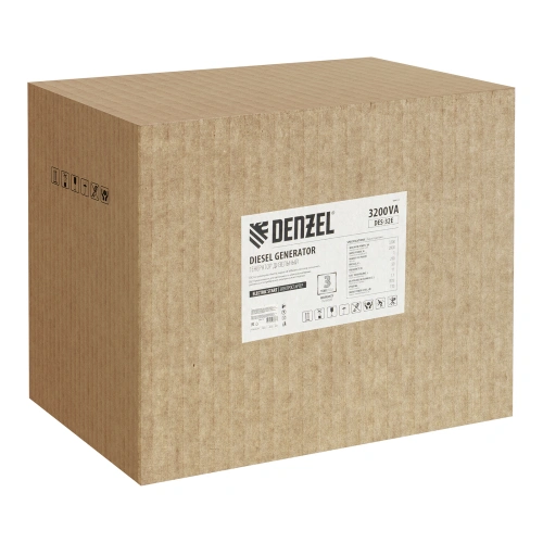 Генератор дизельный DES-32E, 3,2 кВт, 230 В, 11 л, электростартер Denzel по ценам производителя в Краснодаре с доставкой по всей России