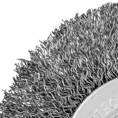 Щетка для УШМ, 100 мм, посадка 22.2 мм, плоская, витая проволока 0.3 мм Сибртех по ценам производителя в Краснодаре с доставкой по всей России