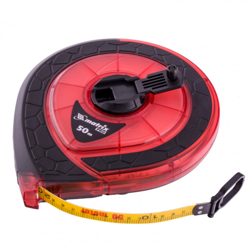 Рулетка геодезическая 50 м х 15 мм, закрытый корпус, фибергласовая лента, двусторонняя шкала, Pro Matrix по ценам производителя в Краснодаре с доставкой по всей России