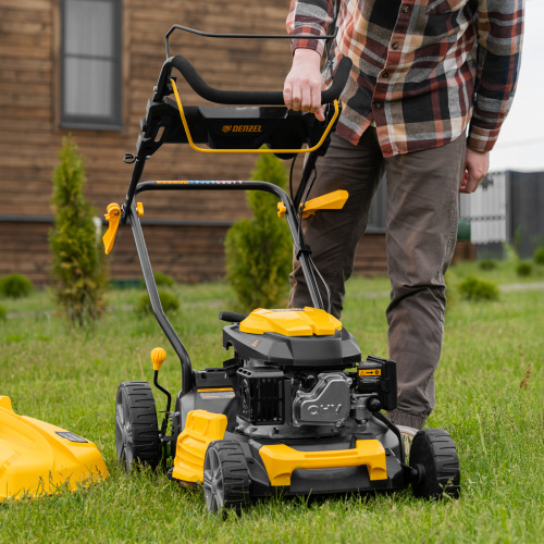 Газонокосилка бензиновая GLD-460SP, 146 куб.см, ширина 46 см, привод 7 уровней, травосборник 50 л Denzel по ценам производителя в Краснодаре с доставкой по всей России