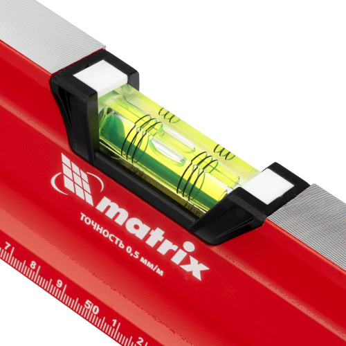 Уровень алюминиевый, магнит, фрезерованный, 3 глазка (1 зеркальный) двухкомпонентные рукоятки, 1000 мм Matrix по ценам производителя в Краснодаре с доставкой по всей России