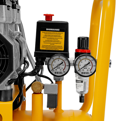 Компрессор безмасляный, малошумный DLS 1500/50, 1500 ВТ, 2x750, 50 л, 260 л/мин Denzel по ценам производителя в Краснодаре с доставкой по всей России