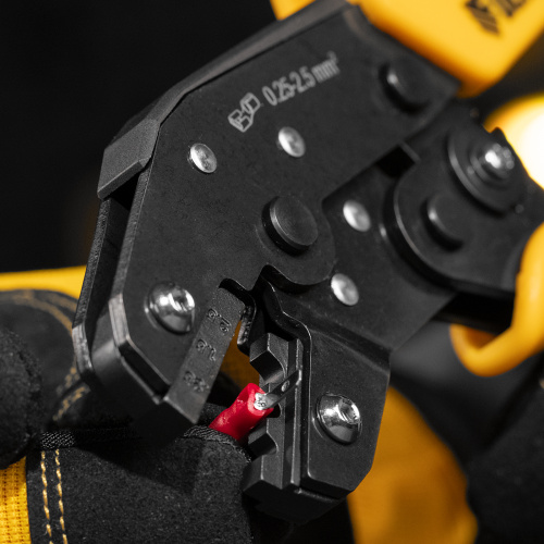 Клещи для обжима неизолированных наконечников НК и НВ, разъемов РП, 0,25 - 2,5 мм2 Denzel по ценам производителя в Краснодаре с доставкой по всей России