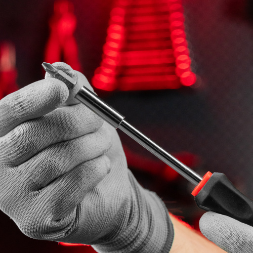 Отвертка с набором бит, 11 шт, Fusion, CrV, трехкомпонентная рукоятка "Anti slip" Matrix по ценам производителя в Краснодаре с доставкой по всей России