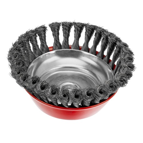 Щетка для УШМ, 150 мм, М14, "чашка", крученая проволока 0.35 мм Matrix по ценам производителя в Краснодаре с доставкой по всей России