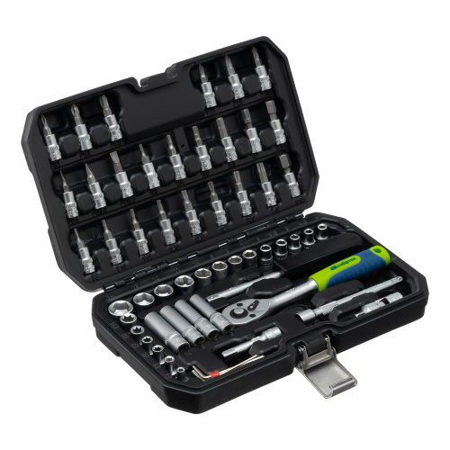 Набор инструментов, 1/4", пластиковый кейс 56 предметов Сибртех по ценам производителя в Краснодаре с доставкой по всей России