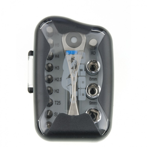 Реверсивная трещотка с набором бит и торцевыми головками, 14 шт Барс по ценам производителя в Краснодаре с доставкой по всей России