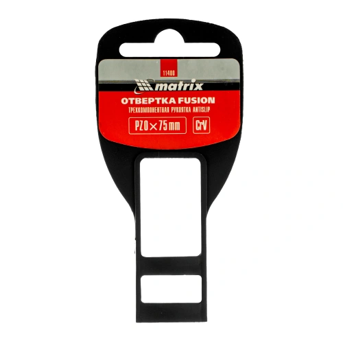 Отвертка Fusion, PZ0 x 75 мм, CrV, трехкомпонентная рукоятка "Anti slip" Matrix по ценам производителя в Краснодаре с доставкой по всей России
