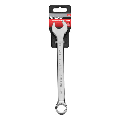 Ключ комбинированный, 19 мм, CrV, полированный хром Matrix по ценам производителя в Краснодаре с доставкой по всей России