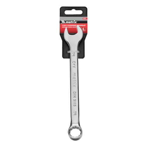 Ключ комбинированный, 19 мм, CrV, полированный хром Matrix по ценам производителя в Краснодаре с доставкой по всей России