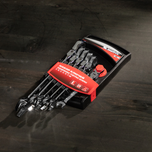 Набор ключей комбинированных, трещеточных шарнирных 6 шт Matrix по ценам производителя в Краснодаре с доставкой по всей России