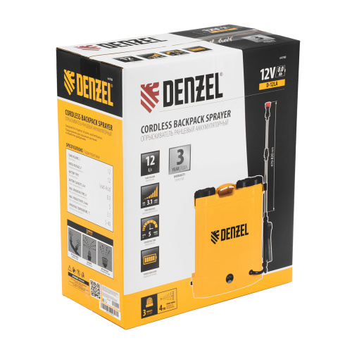 Опрыскиватель ранцевый аккумуляторный D-12LA, 12 л, 12 В, 8 Ач Denzel по ценам производителя в Краснодаре с доставкой по всей России