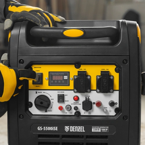 Генератор инверторный GS-5500iSE, 5,5 кВт, 230 В, закрытый корпус,электростартер Denzel по ценам производителя в Краснодаре с доставкой по всей России