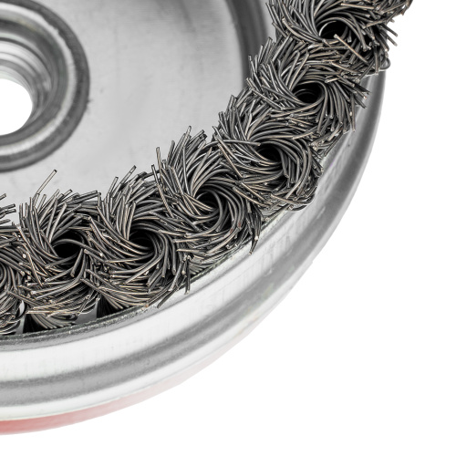 Щетка для УШМ Heavy Duty, 80 мм, М14, "чашка", крученая проволока 0.5 мм Matrix по ценам производителя в Краснодаре с доставкой по всей России