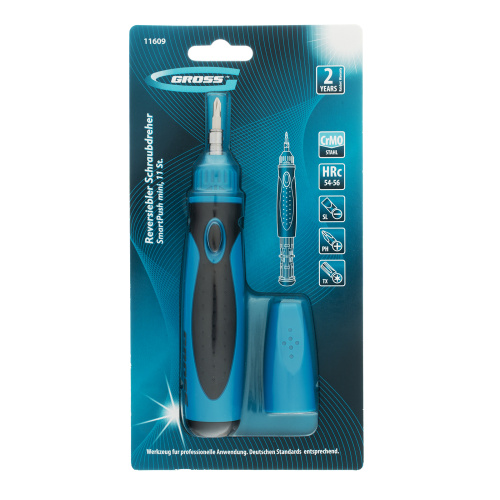 Отвертка реверсивная, механизм SmartPush mini 11 шт, CrMo Gross купить в Москве с доставкой по всей России | ProtosMarket.ru