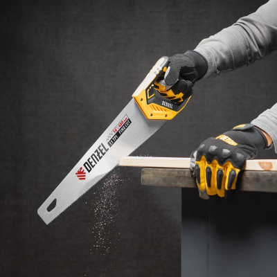 Ножовка по дереву, 400 мм, 11 TPI, зуб 3D, двухкомпонентная рукоятка Denzel по ценам производителя в Краснодаре с доставкой по всей России