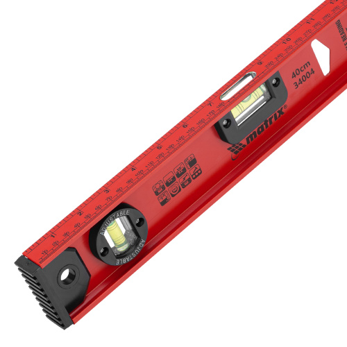 Уровень алюминиевый "Рельс", 400 мм, 3 глазка, усиленный Matrix по ценам производителя в Краснодаре с доставкой по всей России