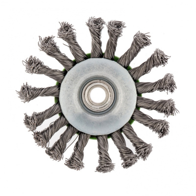 Щетка для УШМ, 115 мм, М14, "тарелка", крученая проволока 0.5 мм Сибртех по ценам производителя в Краснодаре с доставкой по всей России