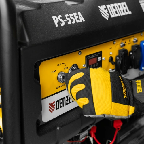 Генератор бензиновый PS 55 EA, 5.5 кВт, 230 В, 25 л, коннектор автоматики, электростартер Denzel по ценам производителя в Краснодаре с доставкой по всей России