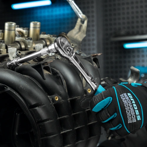 Ключ-трещотка 3/8", CrV, 90 зубьев, усиленный, хром Gross по ценам производителя в Краснодаре с доставкой по всей России