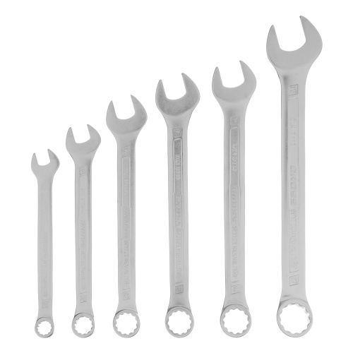 Набор ключей комбинированных 8-17 мм, 6 шт, CrV, холодный штамп Gross по ценам производителя в Краснодаре с доставкой по всей России
