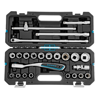 Набор инструментов, 1/2", CrV, 120 зубьев, 24 предмета Gross по ценам производителя в Краснодаре с доставкой по всей России