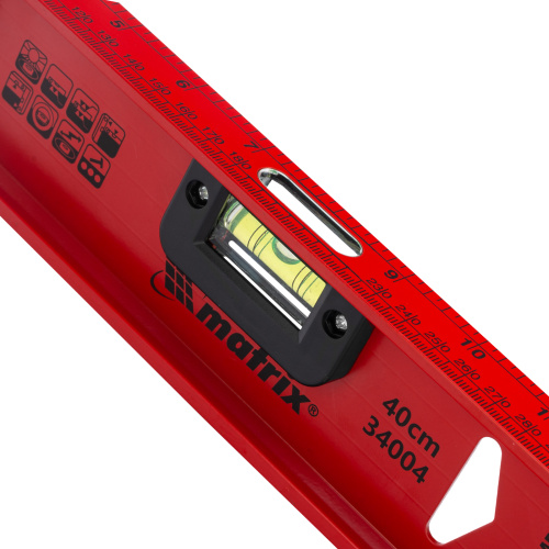 Уровень алюминиевый "Рельс", 400 мм, 3 глазка, усиленный Matrix по ценам производителя в Краснодаре с доставкой по всей России