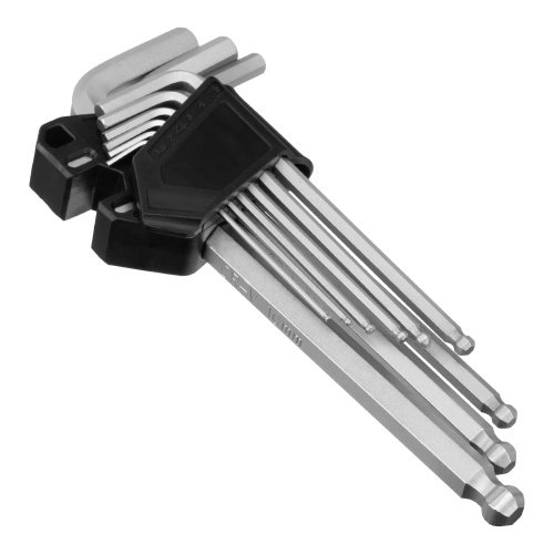 Набор ключей имбусовых, HEX, 1,5-10 мм, CrV, 9 шт., удлиненные, с шаром Сибртех по ценам производителя в Краснодаре с доставкой по всей России