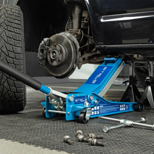 Домкрат гидравлический подкатной, быстрый подъем, 3т Low Profile Quick, 75-515 мм, профессиональный Stels по ценам производителя в Краснодаре с доставкой по всей России