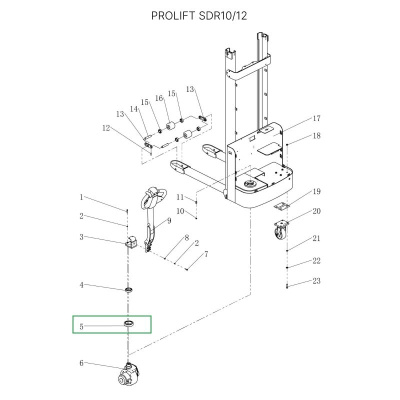 Опорный подшипник для штабелеров  для штабелеров SDR 1-1,2 т, SDR1635 (7212,30212) по ценам производителя в Краснодаре с доставкой по всей России