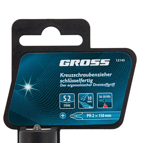 Отвертка PH2 x 150 мм, S2, трехкомпонентная ручка Gross по ценам производителя в Краснодаре с доставкой по всей России