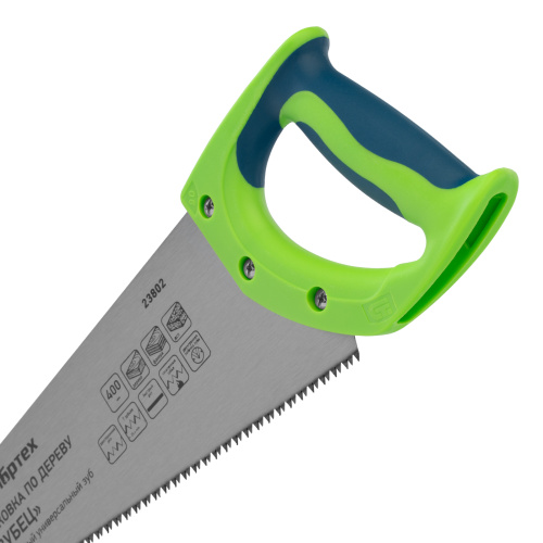 Ножовка по дереву "Зубец", 400 мм, 7-8 TPI, каленый зуб 2D, двухкомпонентная рукоятка Сибртех по ценам производителя в Краснодаре с доставкой по всей России