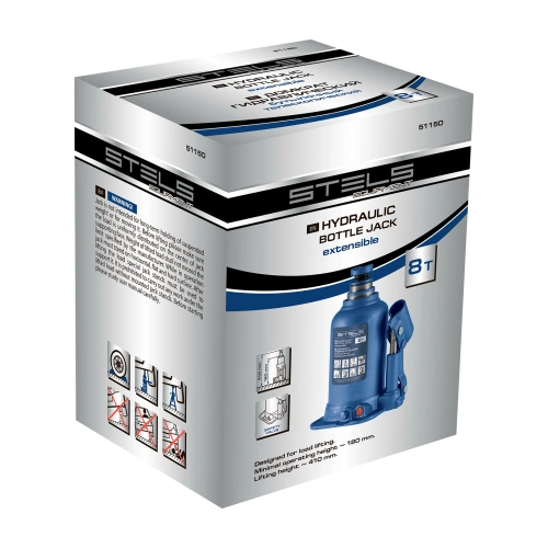 Домкрат гидравлический бутылочный телескопический, 8 т, подъем 180-410 мм Stels по ценам производителя в Краснодаре с доставкой по всей России
