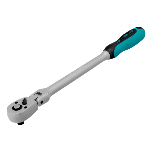 Ключ-трещотка шарнирный 3/8", СrV, 72 зуба, с быстрым сбросом, матовый хром Stels по ценам производителя в Краснодаре с доставкой по всей России