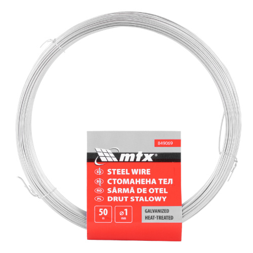 Проволока стальная 50 м, оцинкованная, термообработанная 1 мм Сибртех по ценам производителя в Краснодаре с доставкой по всей России