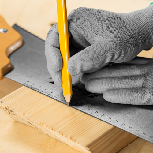 Ножовка по дереву, 500 мм, 7-8 TPI, каленый зуб, линейка, деревянная рукоятка Sparta по ценам производителя в Краснодаре с доставкой по всей России