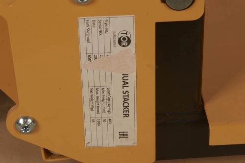 Штабелер гидравлический 0,4 т 1,3 м TOR PJ4130 облегченный по ценам производителя в Краснодаре с доставкой по всей России