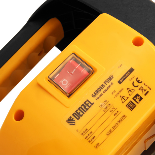 Садовый поверхностный насос GP1200Х, 1200 Вт, 3700 л/ч, подъем 46 м, нержавейка Denzel по ценам производителя в Краснодаре с доставкой по всей России