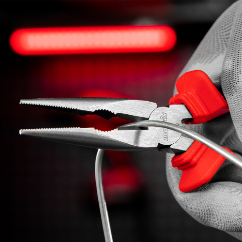 Длинногубцы прямые, 160 мм, хром-ванадий, двухкомпонентные рукоятки Matrix по ценам производителя в Краснодаре с доставкой по всей России