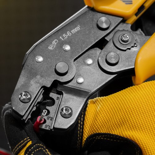 Клещи для обжима неизолированных наконечников НК и НВ, разъемов РП, 1,5 - 6 мм2 Denzel по ценам производителя в Краснодаре с доставкой по всей России