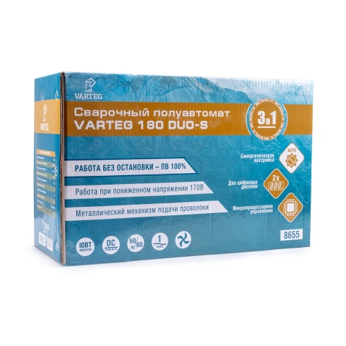 Сварочный полуавтомат VARTEG 180 DUO-S купить в Москве с доставкой по всей России | ProtosMarket.ru