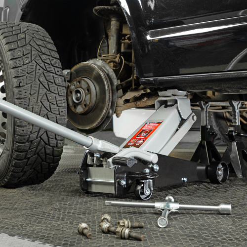 Домкрат гидравлический подкатной, 3.5 т, высота подъема 145-490 мм, с педалью Matrix по ценам производителя в Краснодаре с доставкой по всей России